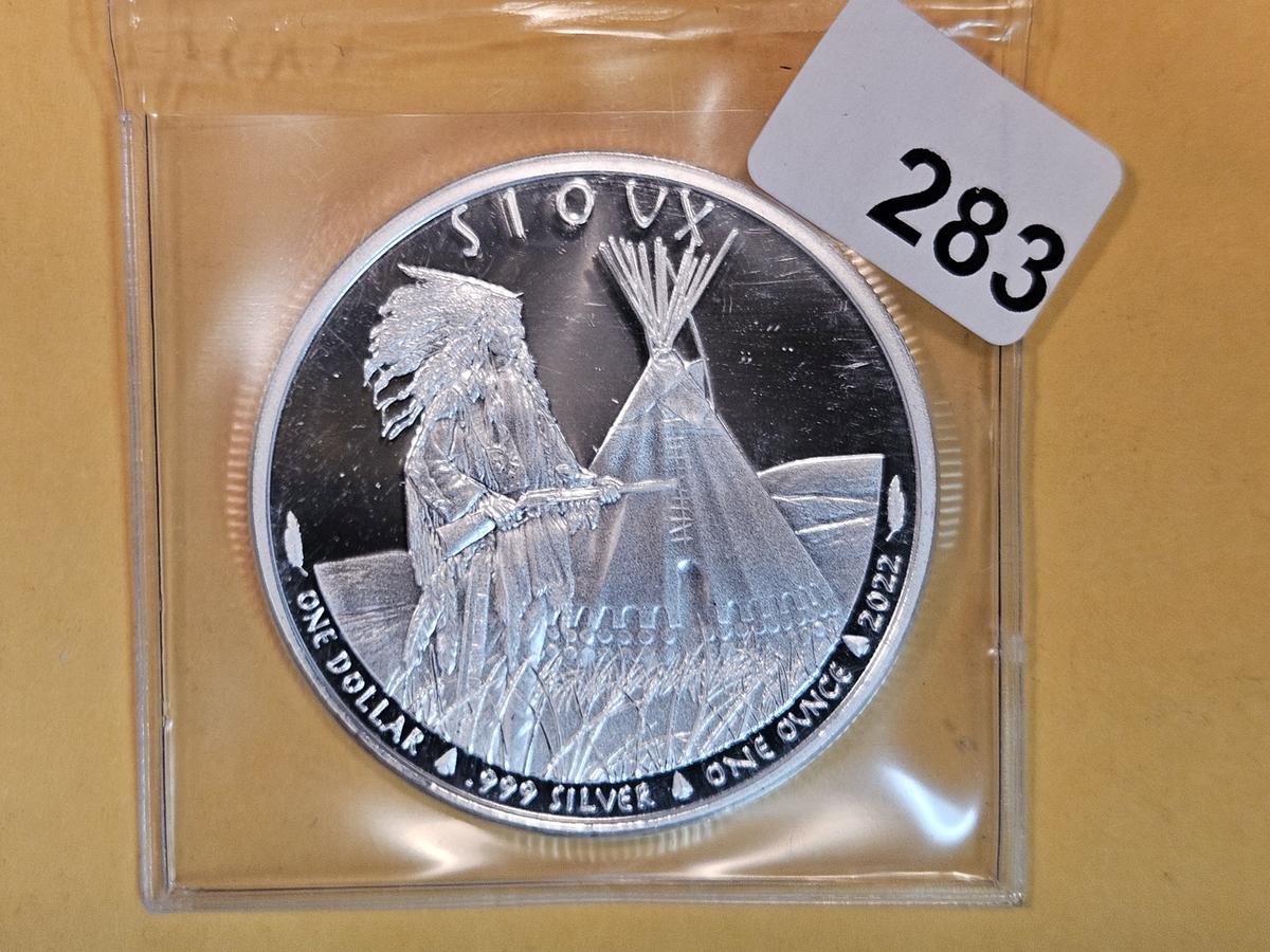 2022 GEM Proof Deep Cameo Sioux Nation Silver Dollar