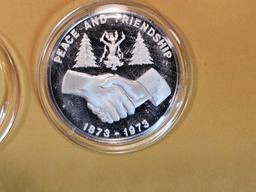 One troy ounce .999 fine silver Art round