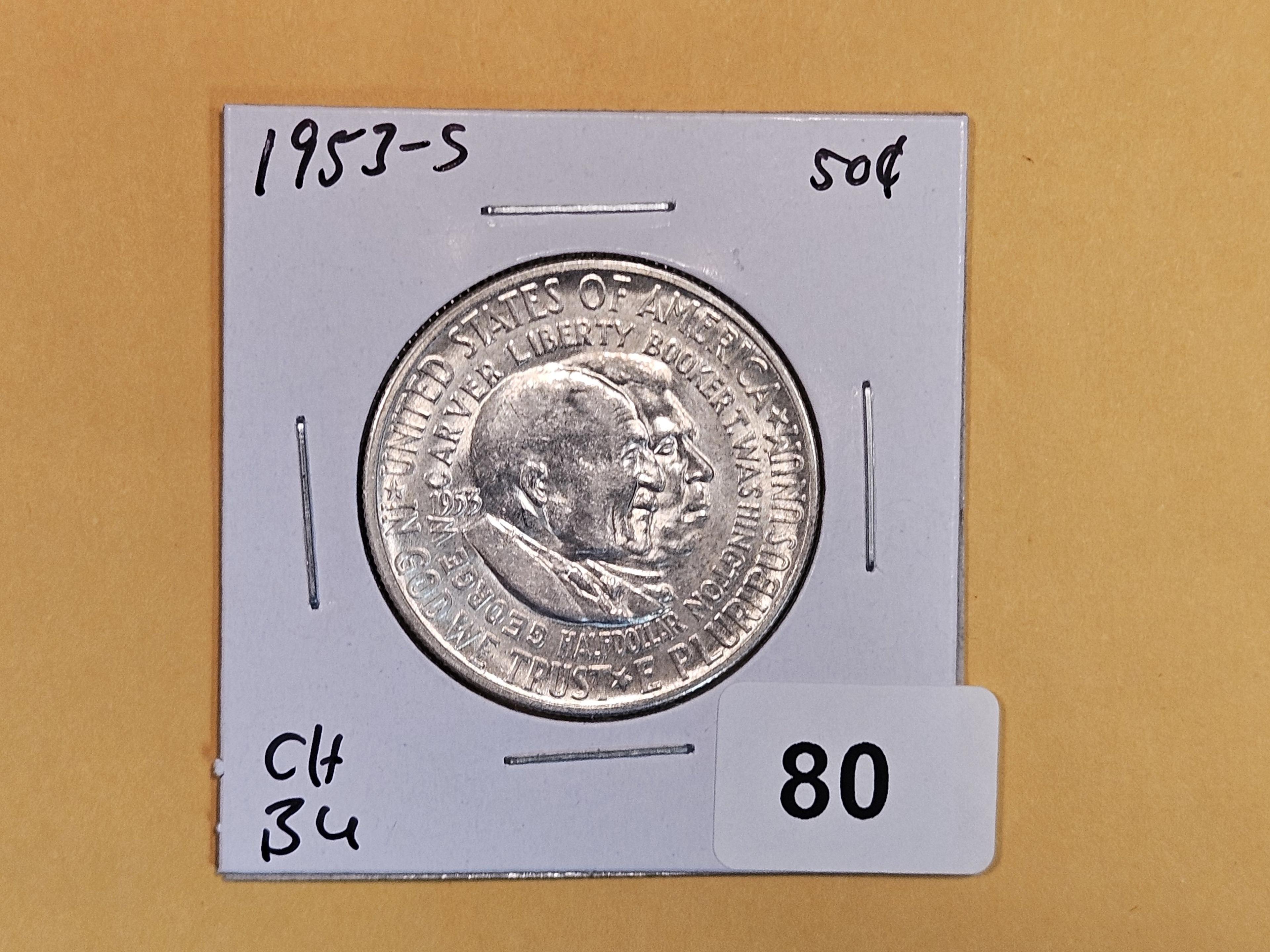 Choice Brilliant Uncirculated 1953-S Commemorative silver half dollar