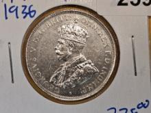 1936 Australia silver one florin