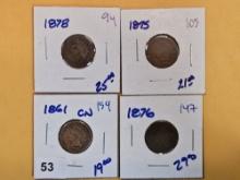 Four Better Date Indian Cents