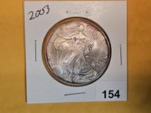 GEM Brilliant Uncirculated 2003 American Silver Eagle