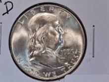 Choice Brilliant Uncirculated Plus 1950-D Franklin Half Dollar FBL