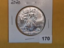 GEM Brilliant Uncirculated 2020 American Silver Eagle