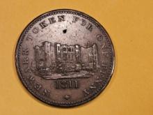 CONDER! 1811 Newark One Penny Token