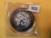 GEM Ten Dollar .999 Fine silver Casino Gaming Token