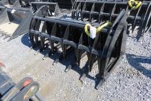 2024 MID-STATE 74'' EXTREME RAKE ROOT GRAPPLE SKID STEER ATTACHMENT