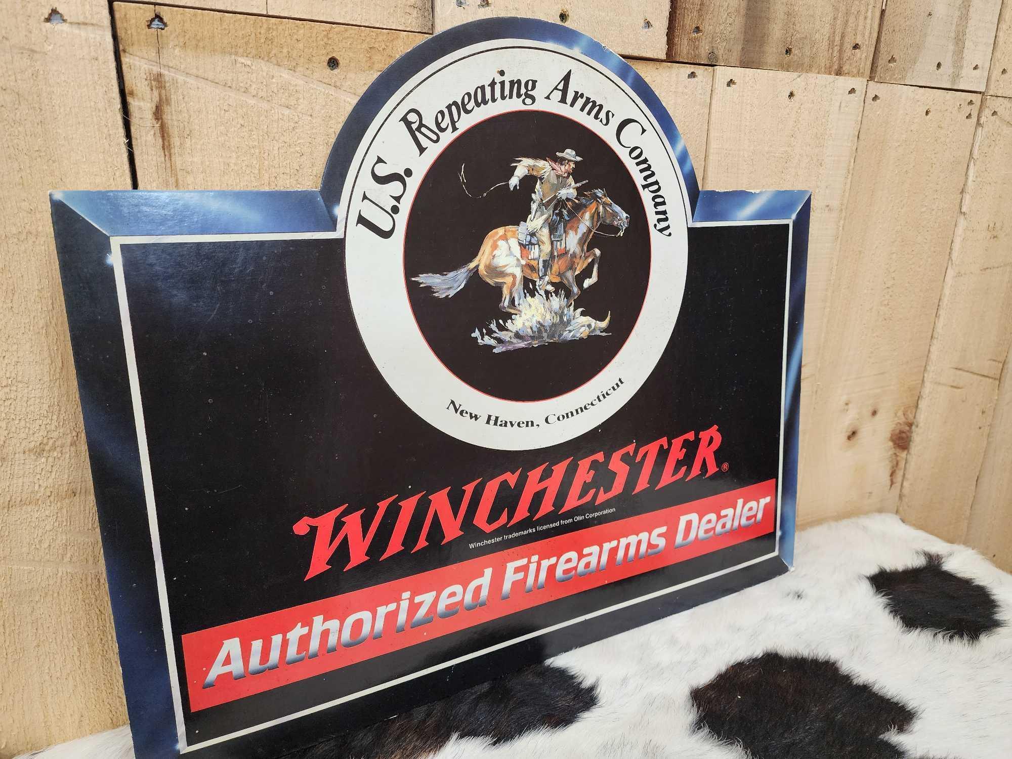 Winchester Authorized Firearms Dealer Advertising Sign