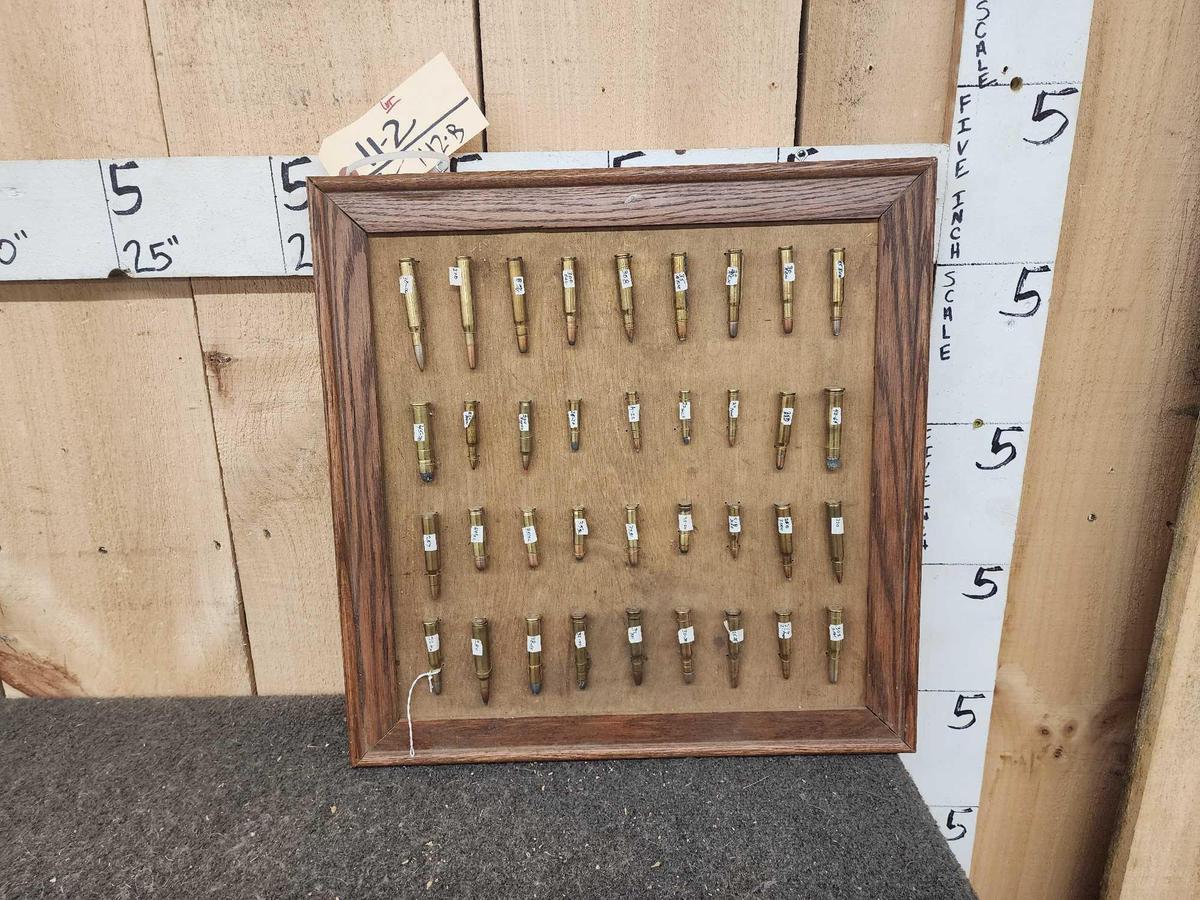 Vintage Home Made Bullet Display Board