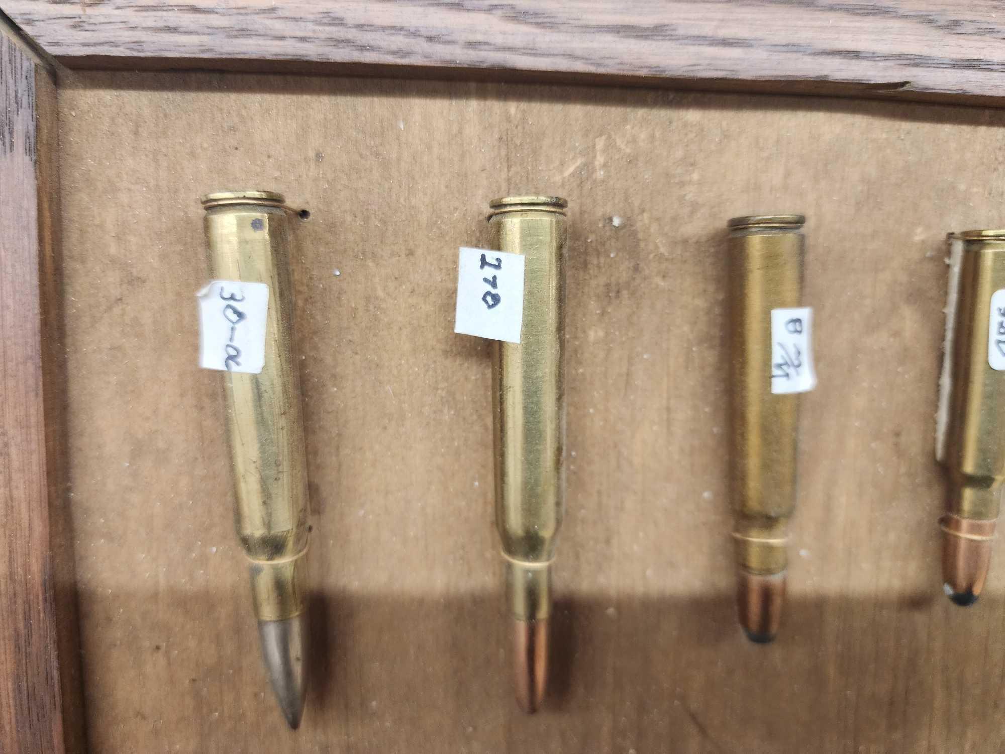 Vintage Home Made Bullet Display Board