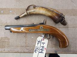 Black Powder Pistol & Powder Horn