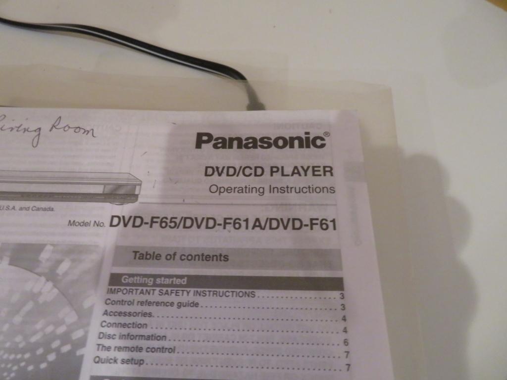 Panasonic DVD CD Player