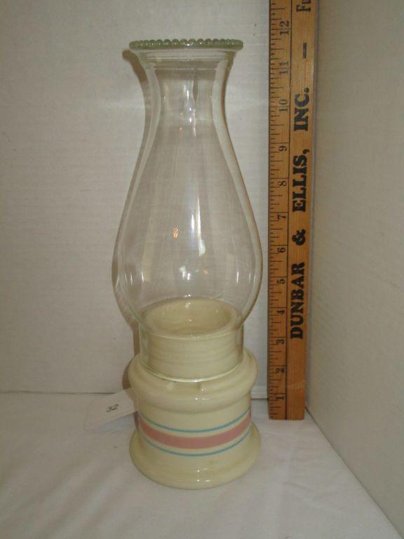 Vintage Style Pottery Candle Lamp