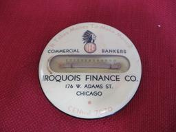 Iroquois Finance Thermometer w/ Native American Graphic