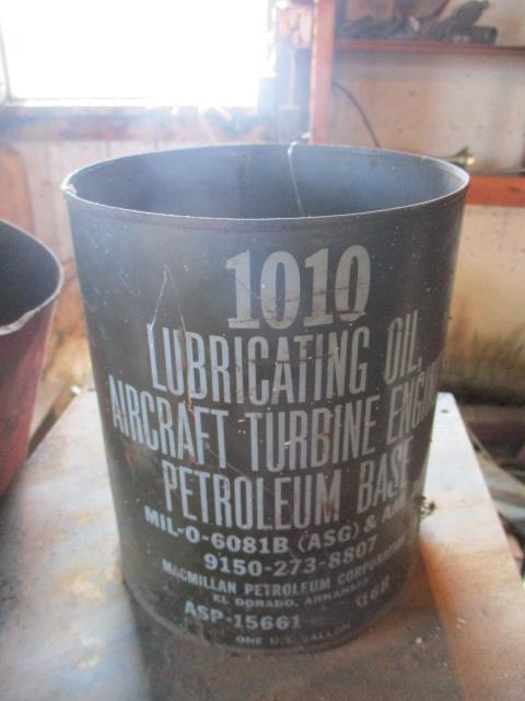 McMillan Petroleum 1 ga. Aircraft Turbine Engine Oil Can