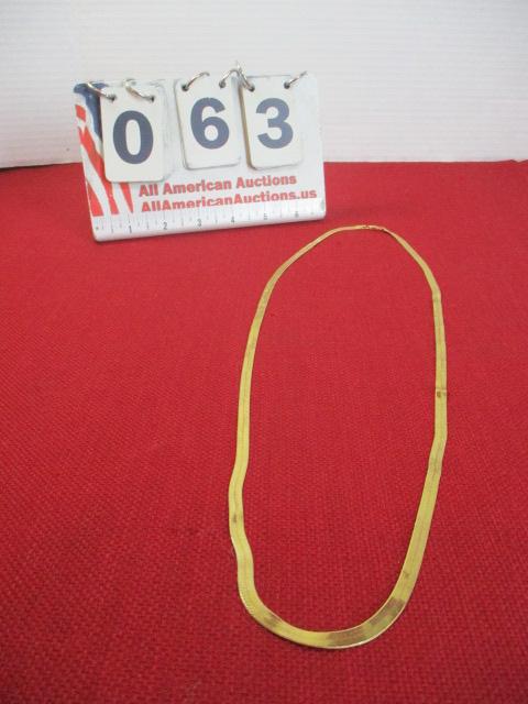 14k Gold Herringbone  Necklace