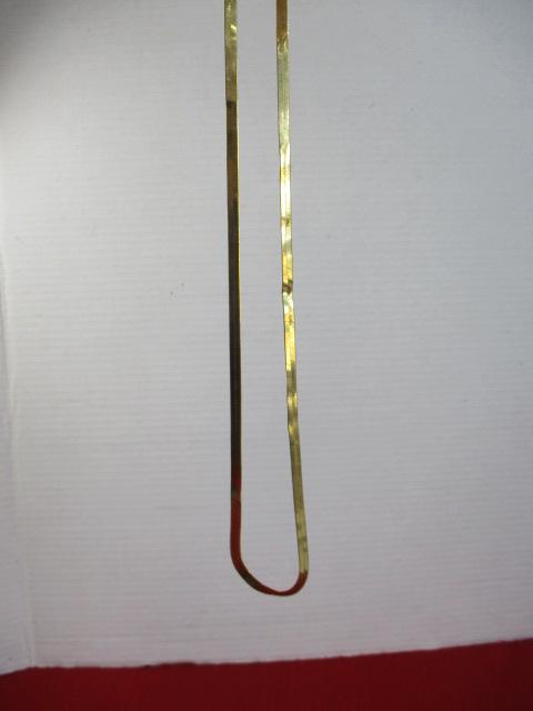 14k Gold Herringbone  Necklace