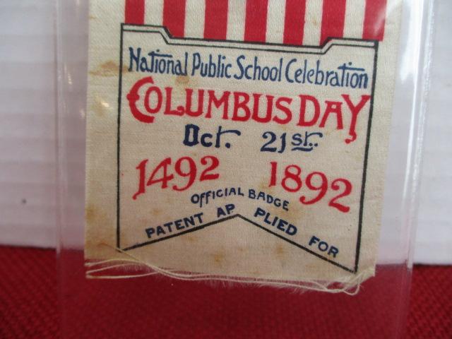 *Columbus Day Oct. 21st 1892 National Public School Celebration Ribbon