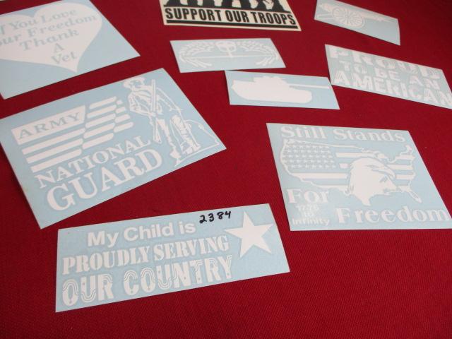 NOS Vehicle Decals-Lot of 12-Military