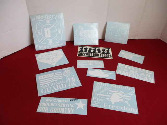 NOS Vehicle Decals-Lot of 12-Military