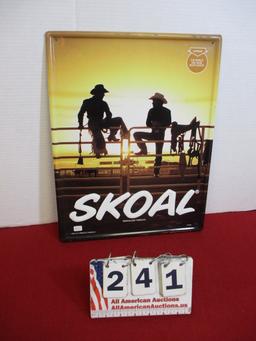 1994 Skoal Self Framed tin Advertising Sign-B