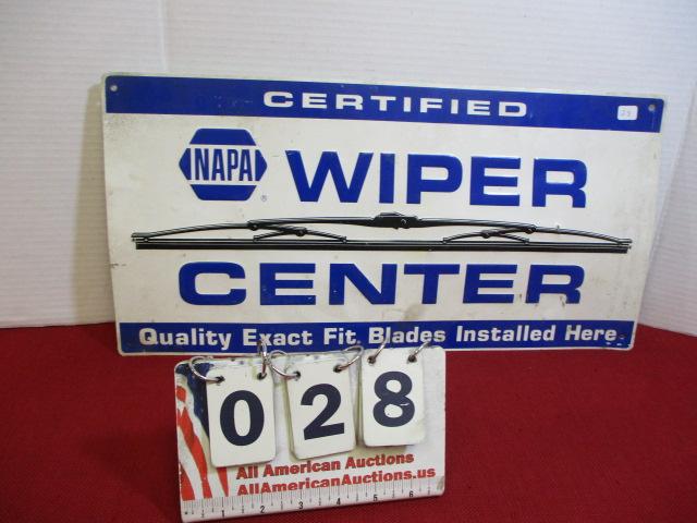 Embossed Metal NAPA Auto Windshield Wiper Sign