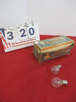 Vulcan Automobile Vintage Advertising Box w/ Bulbs