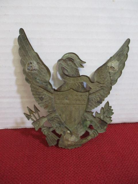 U.S. Military 1881 Indian Wars Spiked Helmet Hat Badge