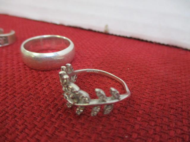 Mixed Sterling Silver Ladies' Estate Rings-Lot of 5