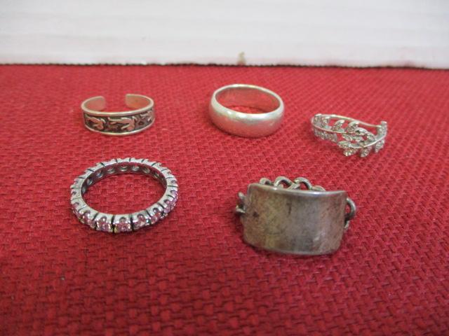 Mixed Sterling Silver Ladies' Estate Rings-Lot of 5