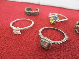 Mixed Sterling Silver Ladies' Estate Rings-Lot of 5