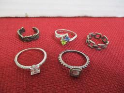 Mixed Sterling Silver Ladies' Estate Rings-Lot of 5