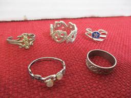 Mixed Sterling Silver Ladies' Estate Rings-Lot of 5