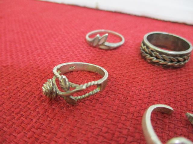 Mixed Sterling Silver Ladies' Estate Rings-Lot of 5