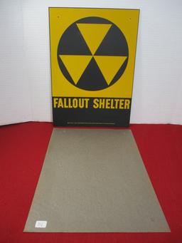 1950's U.S. Dept. of Defense Reflective Metal Sign-B