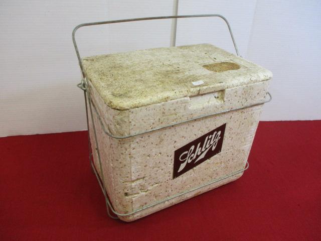 Vintage Schlitz Styrofoam Advertising Cooler