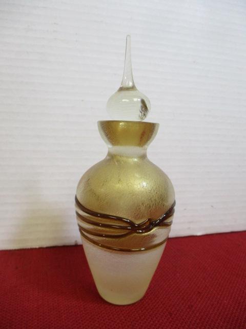 *Amazing Art Glass Perfume Bottle w/ Original Stopper