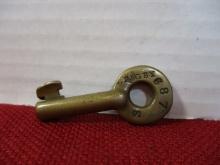 Indiana, Illinois, & Iowa Railroad Brass Key