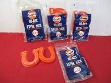 GULF NOS Advertising Premium Horseshoes-4 NOS Pairs