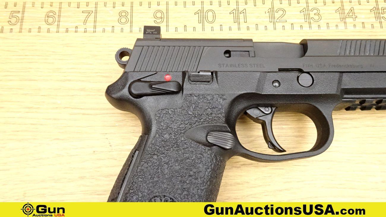 FNH FNX-45 TACTICAL .45 ACP THREADED Pistol. Excellent. 5.25" Barrel. Shiny Bore, Tight Action Semi