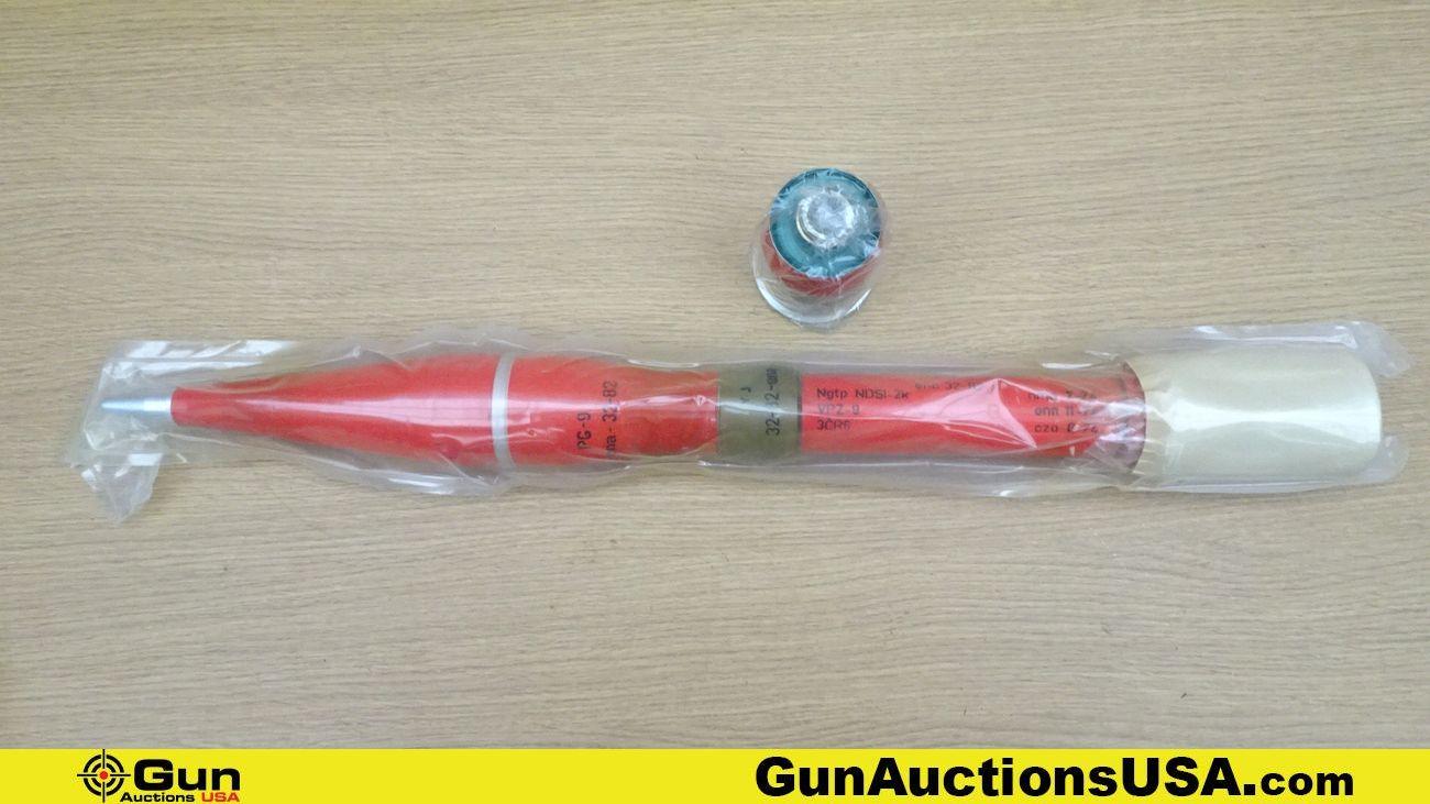 NB73/PG15 73MM Projectile. Training RPG Rocket Manufactured in Aluminum and Steel as a Fully Inert T