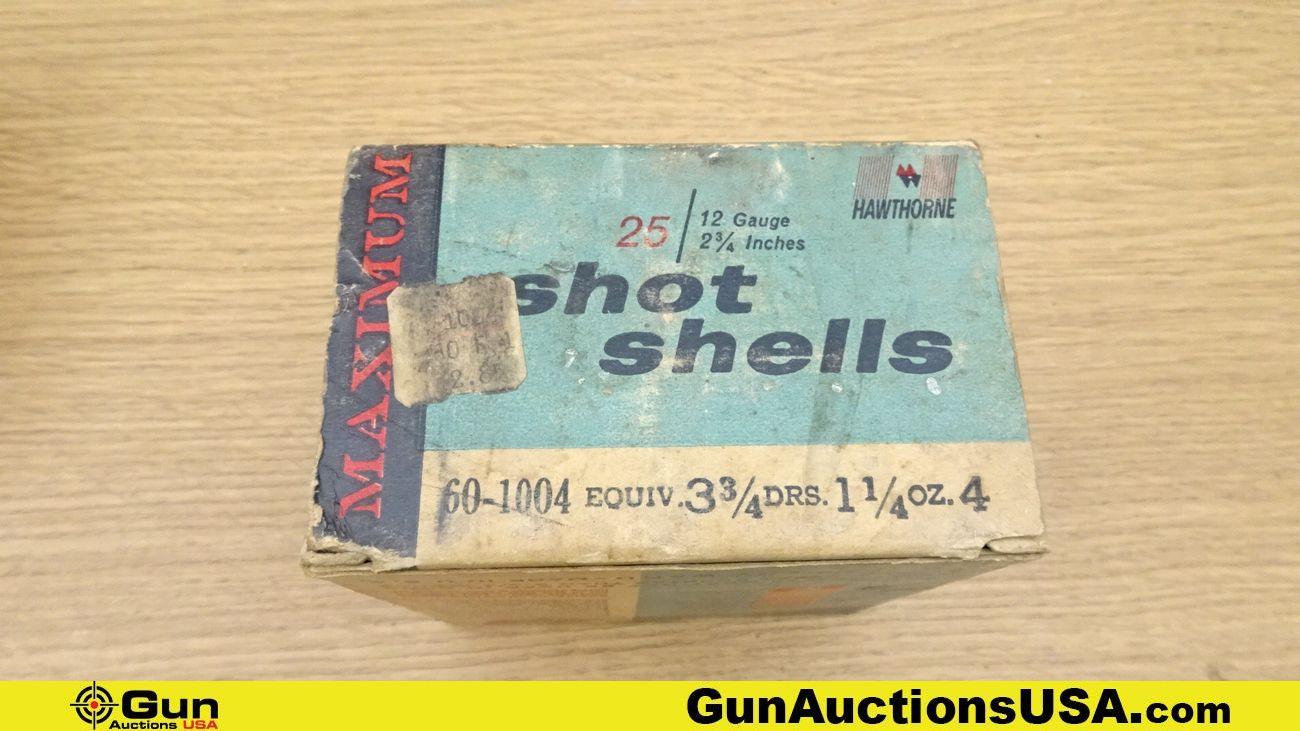 Federal, Sears, Remington, Etc. 12 Ga. COLLECTOR'S Ammo. 299 Total Rds; Vintage 12 Ga 2.75" Ammo, As