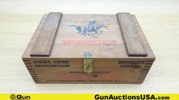 Winchester Ammo Crate. Very Good. Wooden Ammo Crate. Dimensions(15"x10"x6").. (68962)