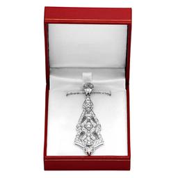 14k White Gold 2.56ct Diamond Pendant