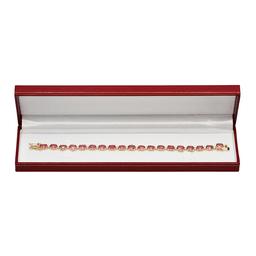 14k Yellow Gold 17.20ct Pink Tourmaline 0.96ct Diamond Bracelet