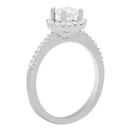 14k White Gold 0.62ct & 0.21ct Diamond Ring