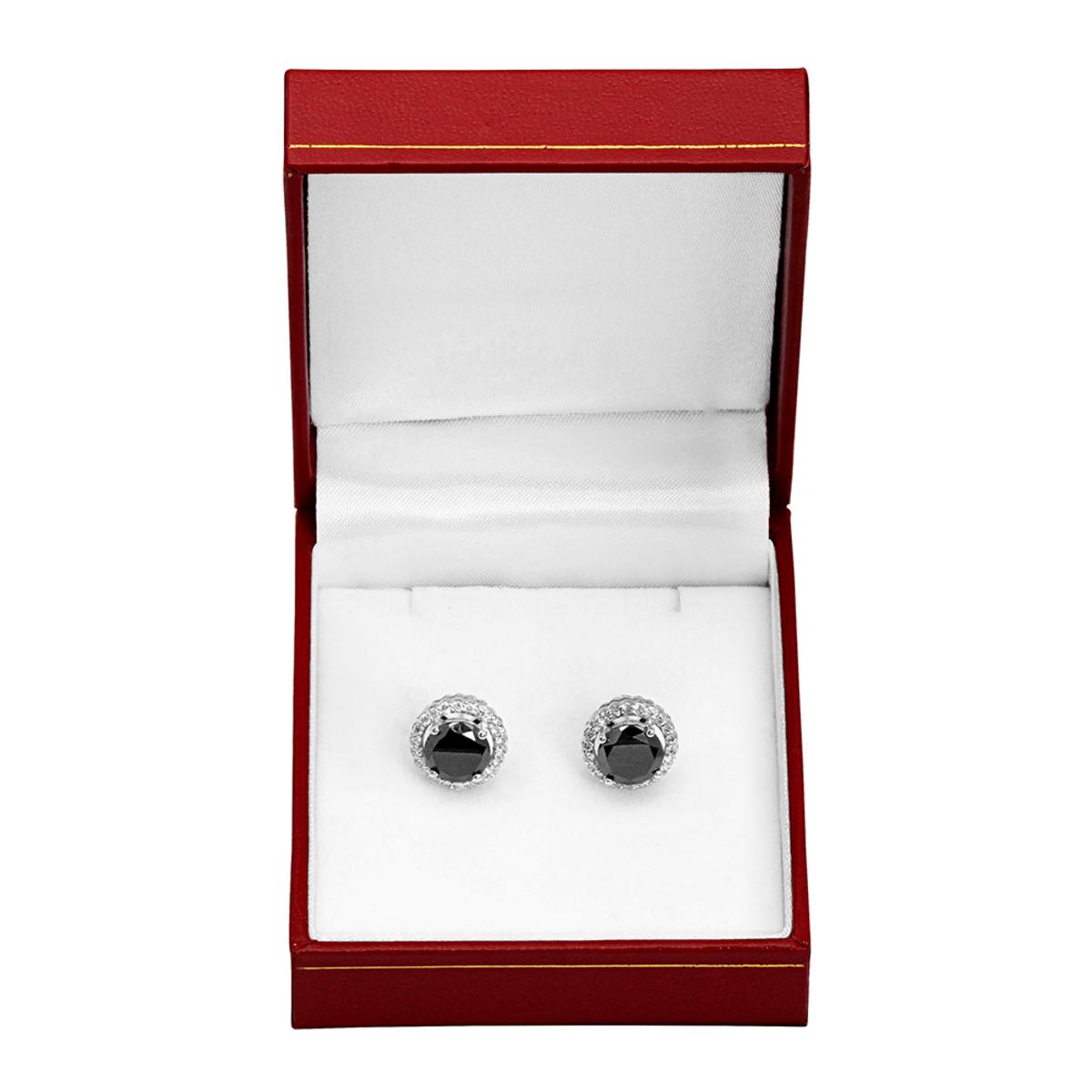 14k White Gold 4.45ct & 0.74ct Diamond Earrings