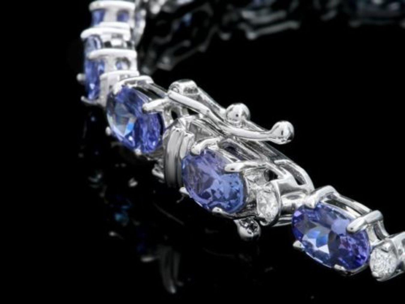 14K Gold 12.71ct Tanzanite 0.87ct Diamond Bracelet