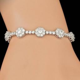 18k White Gold 9.38ct Diamond Bracelet