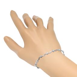 18K White Gold Setting with 0.32ct Diamond Bracelet